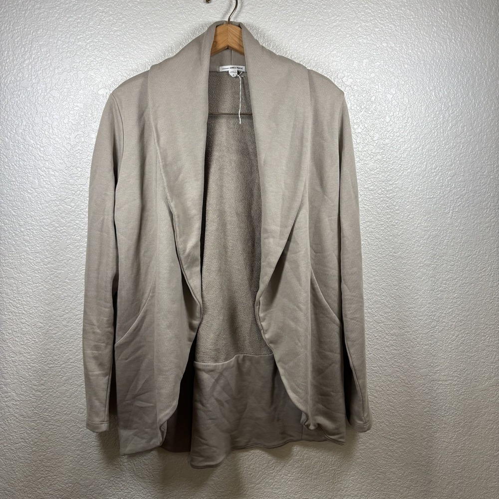 NWOT STANDARD JAMES PERSE TAN 100% COTTON CARDIGAN SIZE 4 XL